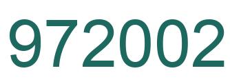 Number 972002 green image
