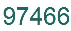 Number 97466 green image