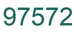 Number 97572 green image