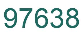 Number 97638 green image
