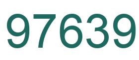 Number 97639 green image