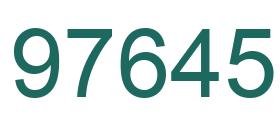 Número 97645 imagen verde