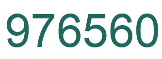 Number 976560 green image