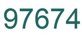 Number 97674 green image