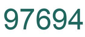 Number 97694 green image