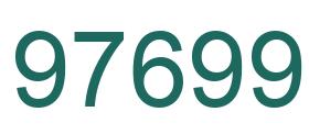 Number 97699 green image