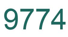 Number 9774 green image