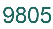 Número 9805 imagen verde