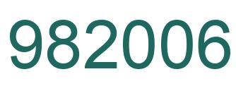 Number 982006 green image