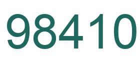 Number 98410 green image