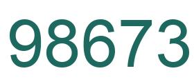 Number 98673 green image