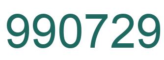 Number 990729 green image