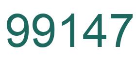 Number 99147 green image