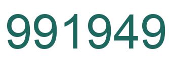 Number 991949 green image