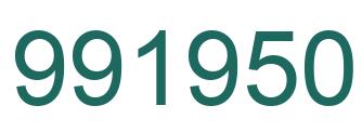 Number 991950 green image