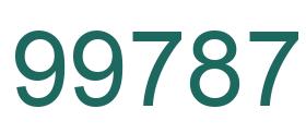 Number 99787 green image