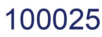 Number 100025 blue image
