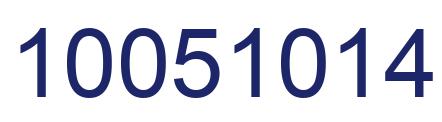 Number 10051014 blue image