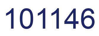 Number 101146 blue image