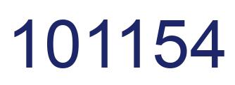 Number 101154 blue image