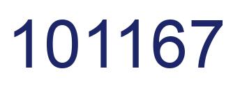 Number 101167 blue image