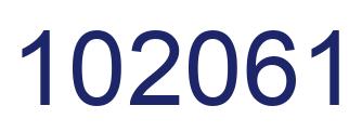 Number 102061 blue image