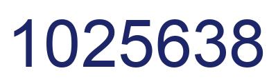 Number 1025638 blue image