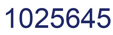 Number 1025645 blue image