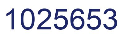 Number 1025653 blue image