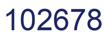 Number 102678 blue image