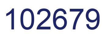 Number 102679 blue image