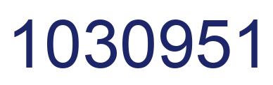 Number 1030951 blue image