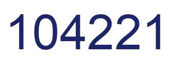 Number 104221 blue image
