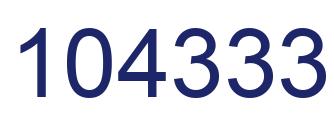 Number 104333 blue image