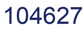 Number 104627 blue image