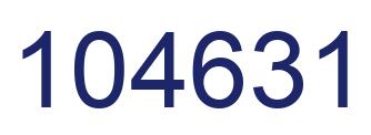 Number 104631 blue image