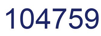 Number 104759 blue image