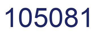 Number 105081 blue image