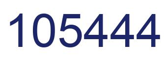 Number 105444 blue image