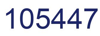 Number 105447 blue image