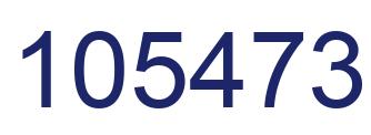 Number 105473 blue image
