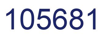 Number 105681 blue image