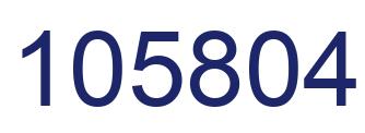 Number 105804 blue image