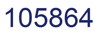 Number 105864 blue image
