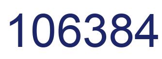 Number 106384 blue image