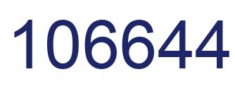 Number 106644 blue image