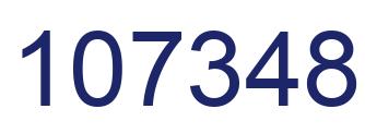 Number 107348 blue image