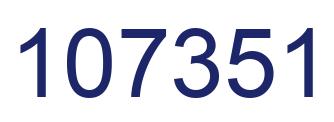 Number 107351 blue image