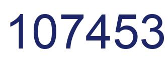 Number 107453 blue image