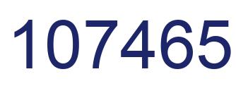 Number 107465 blue image